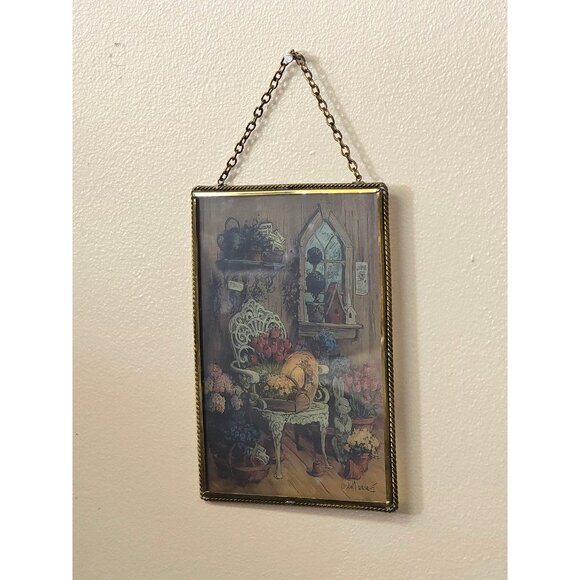 Vintage Wall Hanging Decor By Debbi Mumm With Chain - Picture 7 of 10